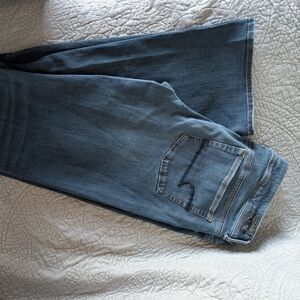 American Eagle Outfitters Women's Boot Cut Jeans - Blue Extra Long